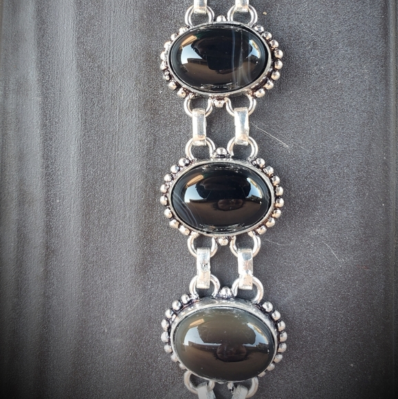 New Botswana Agate 925 Silver Bracelet. - Picture 3 of 14